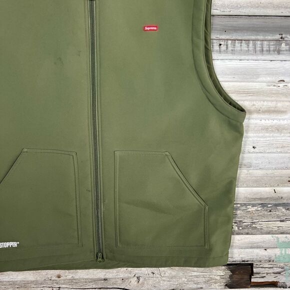 SUPREME WINDSTOPPER WORK VEST XLARGE OLIVE GREEN FW22 - Picture 3 of 9